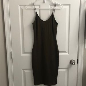 Misguided olive green dress